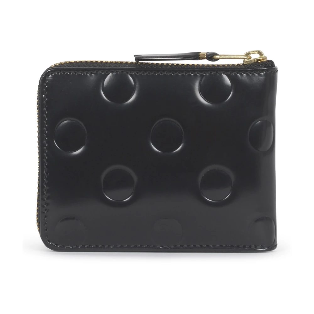 Comme des Garçons Zwarte portemonnees met polka dot reliëf Black Dames