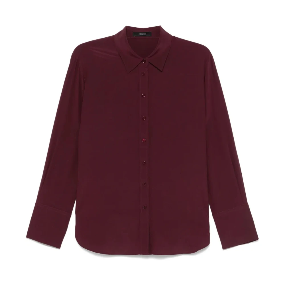 Joseph Women's Brown Joe Silk Crepe De Chine Blouse - Shirts - Xs - Blouses & Shirts