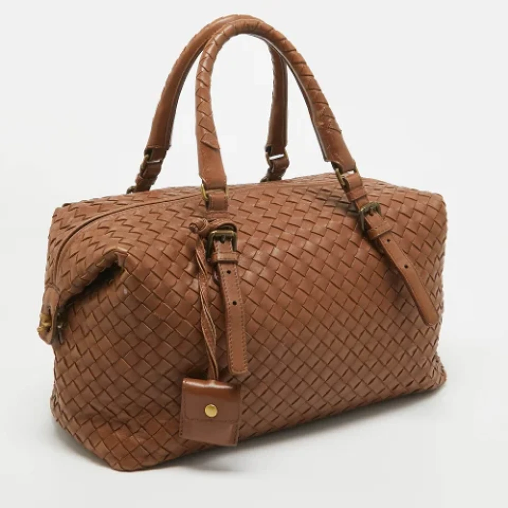 Bottega Veneta Vintage Pre-owned Leather travel-bags Brown Dames