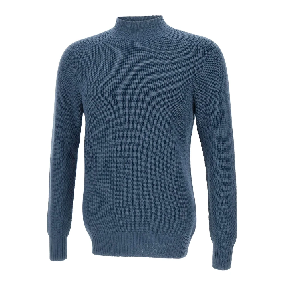 Gran Sasso Blauwe wollen trui met Hydro-Stop technologie Blue Heren