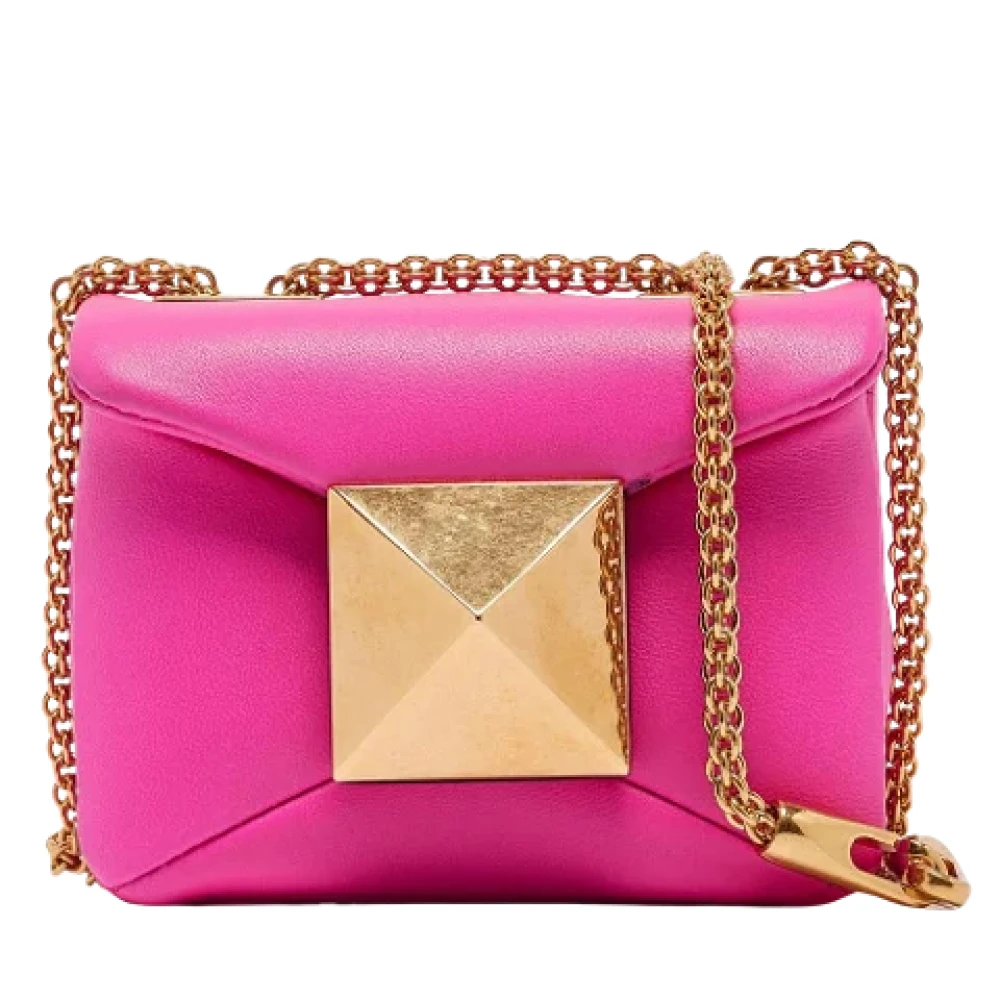 Valentino Vintage Pre-owned Leather crossbody-bags Pink Dames
