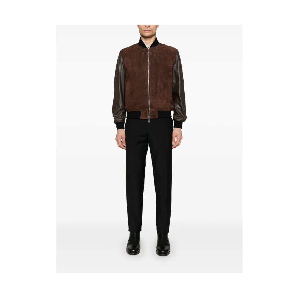 Tagliatore Leren jas Brown Heren