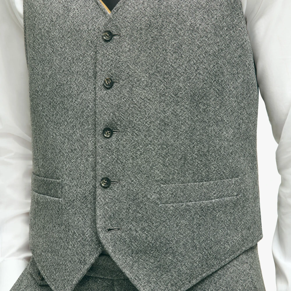 Brooks Brothers Medium Grijze wollen vest Gray Heren