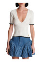 top-en-maille-col-v