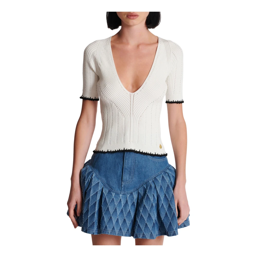Balmain Gebreide top White Dames