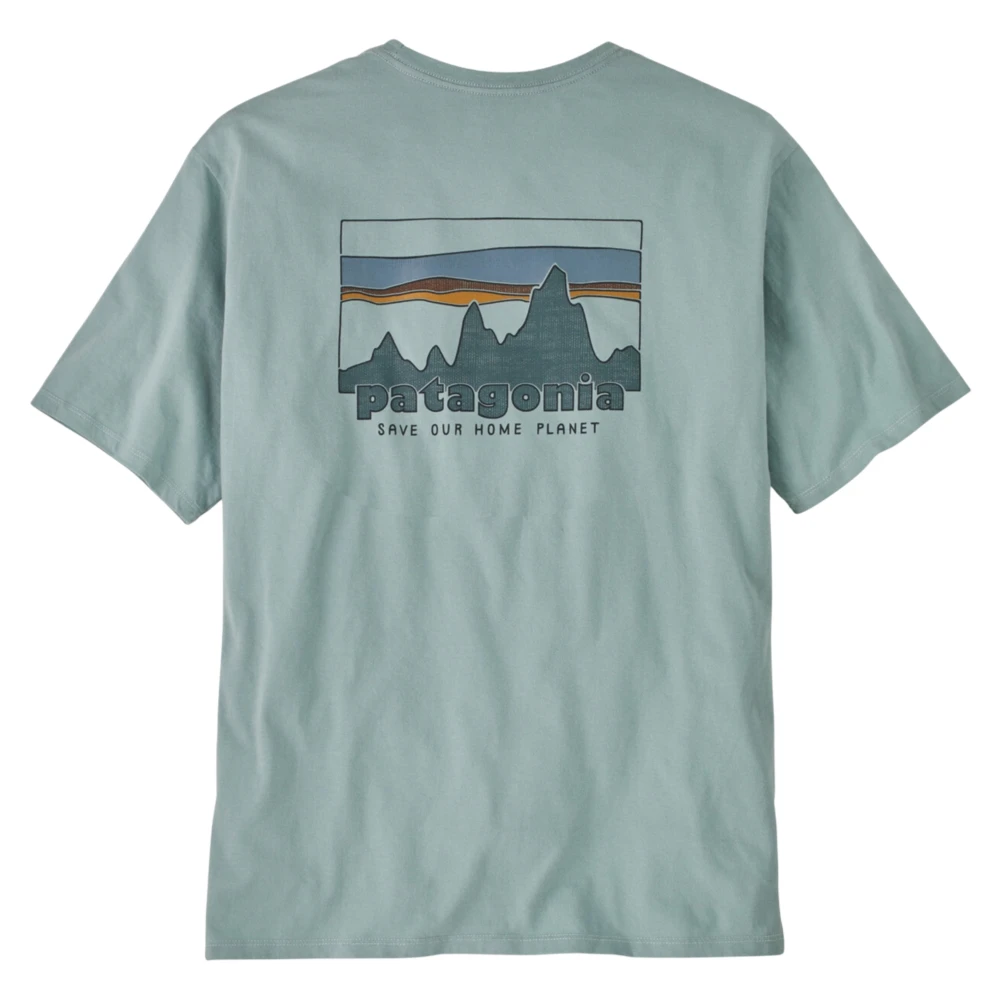 Patagonia Skyline '73 T-shirt Blauw Blue Heren