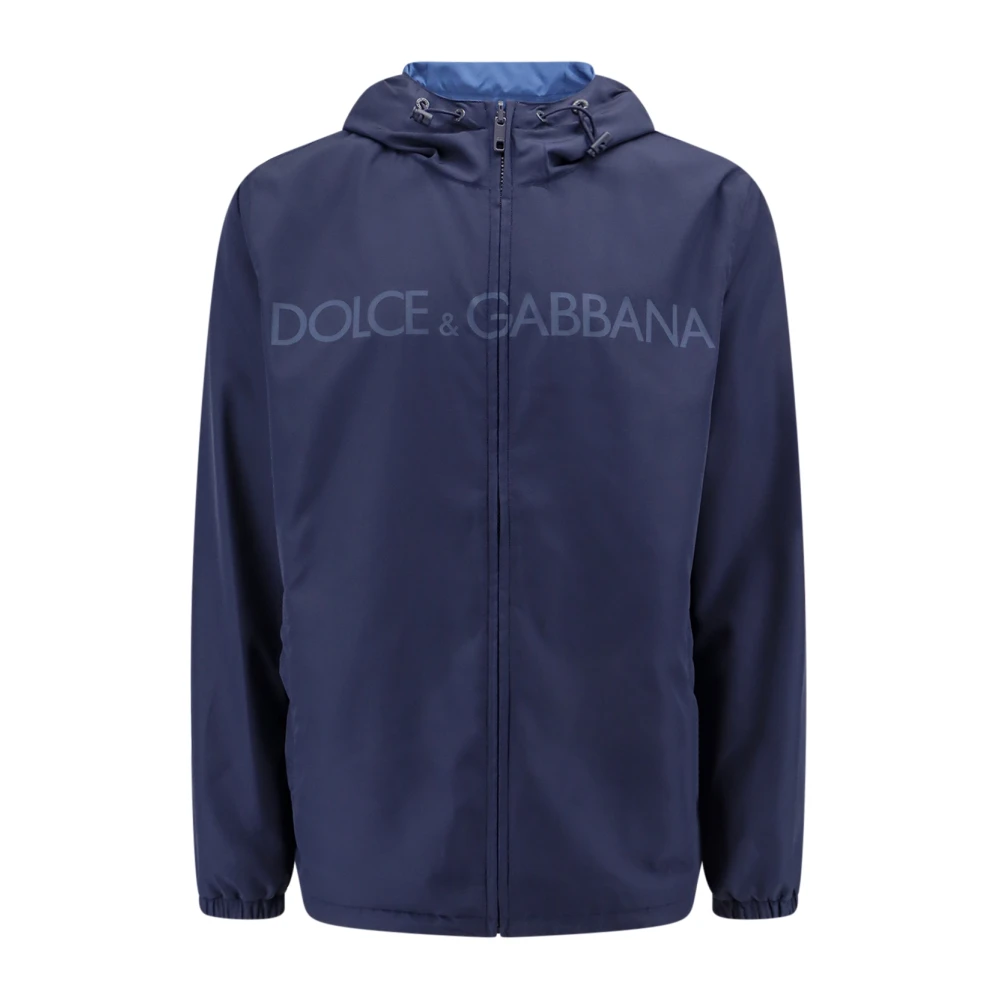 Dolce & Gabbana Blauwe Hoodie met Rits Blue Heren