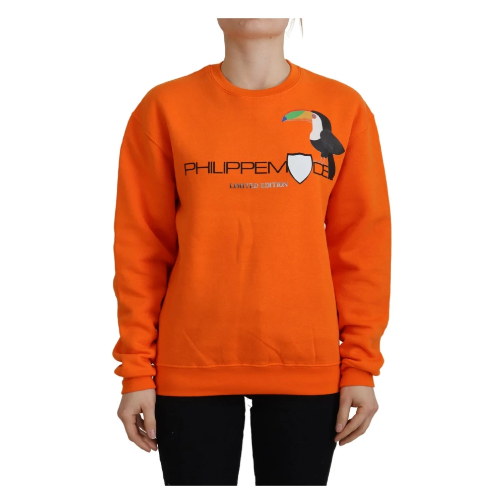 Philippe Model , Sweatshirts, Female, Orange, Xs, Long Sleeves Pullover Jumper
