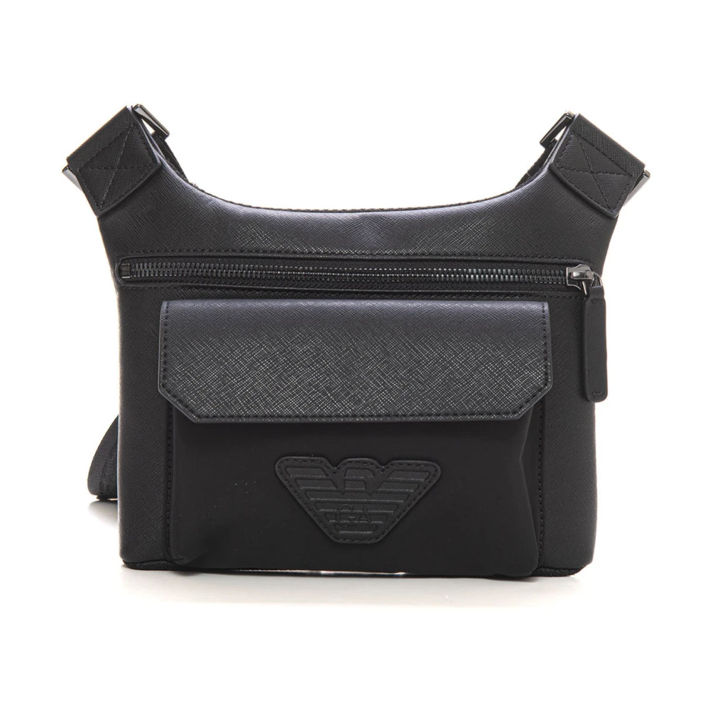 Emporio Armani Verstelbare Heuptas met Voorvak Black Heren