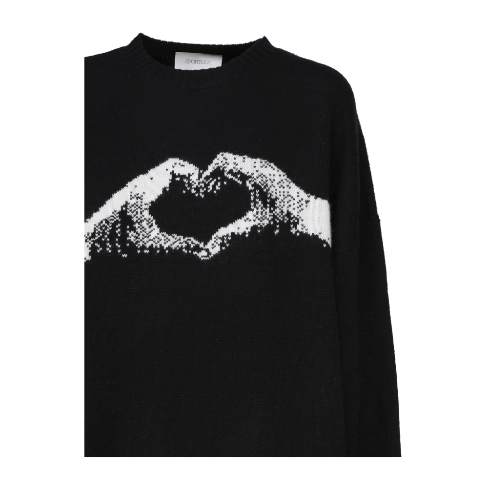 SPORTMAX Zwarte Katoenen Jurken Black Dames
