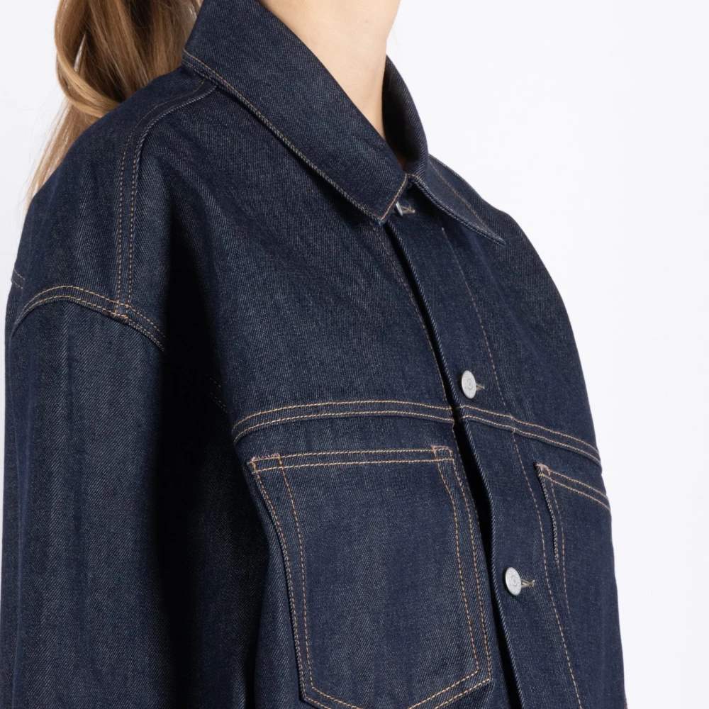 Acne Studios Blauwe Katoenen Jas Blue Dames