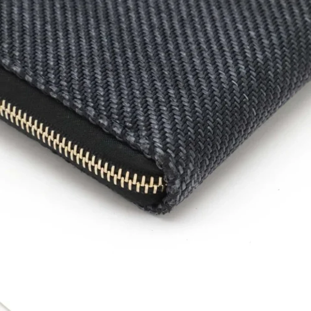 Chanel Vintage Pre-owned Canvas wallets Black Dames