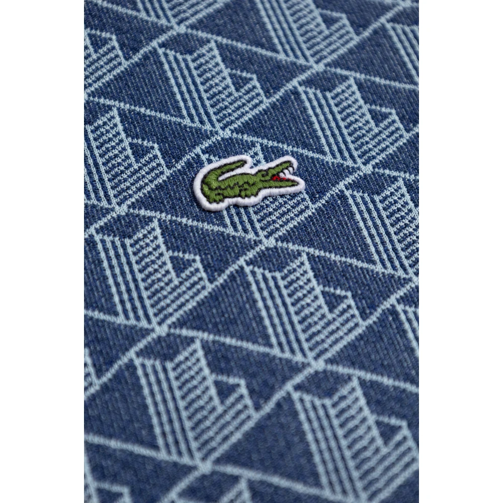 Lacoste T-shirt met monogram Blue Dames