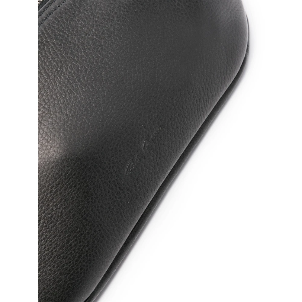 Rick Owens Casual Zwarte Leren Heuptas Black Dames