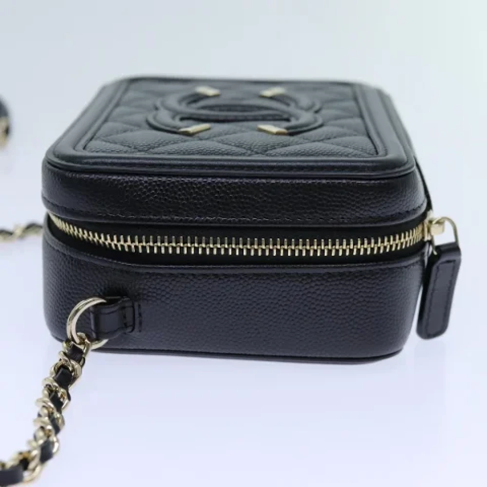 Chanel Vintage Pre-owned Leather shoulder-bags Black Dames