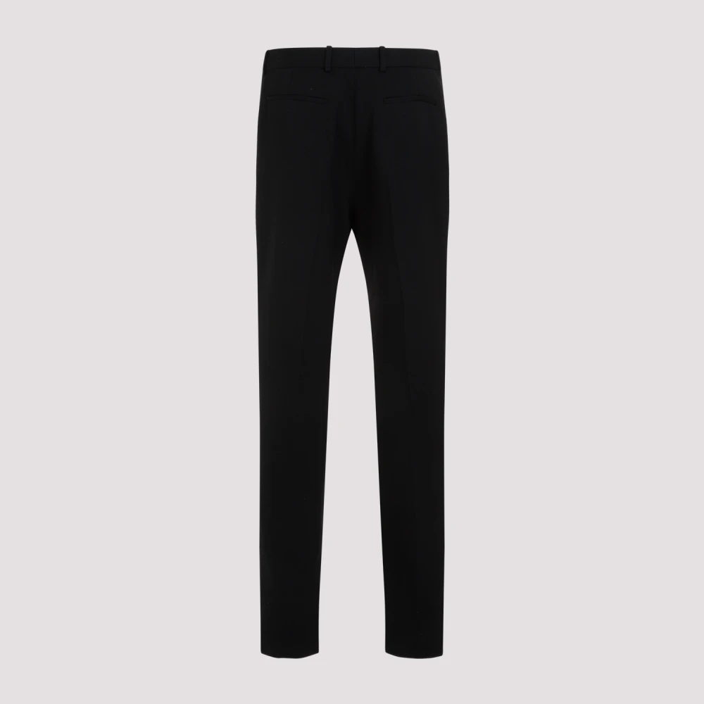 Saint Laurent Zwarte Wol Broek Tux Black Heren