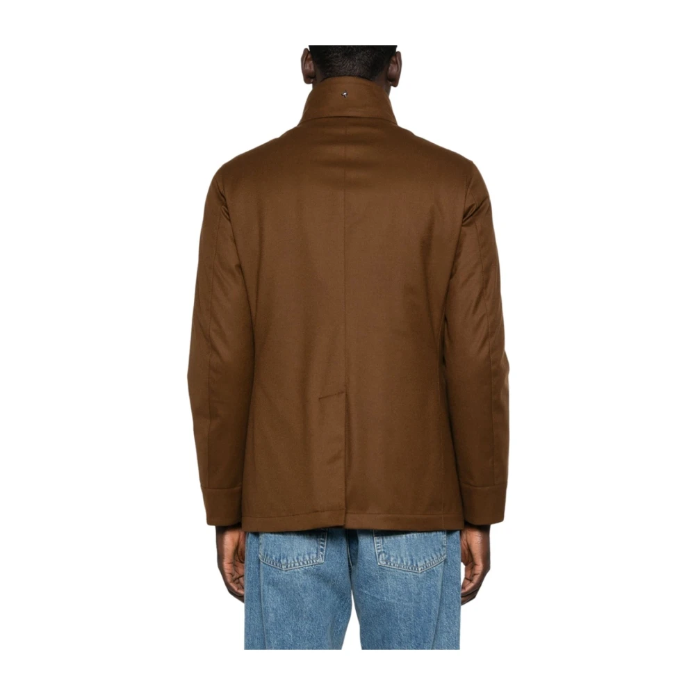 Montecore Dubbelbreasted wollen donsjack met afneembare binnenste bib Brown Heren
