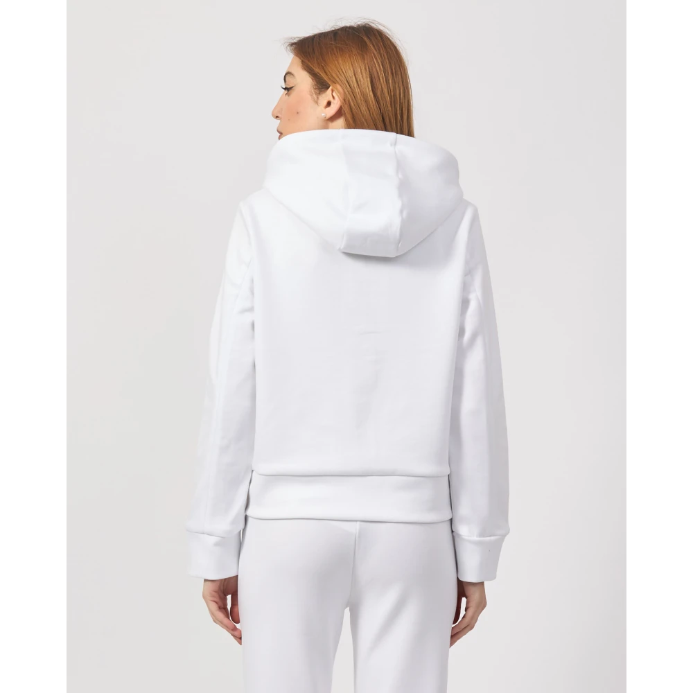 K-way Witte Cropped Sweater met Half Zip White Dames