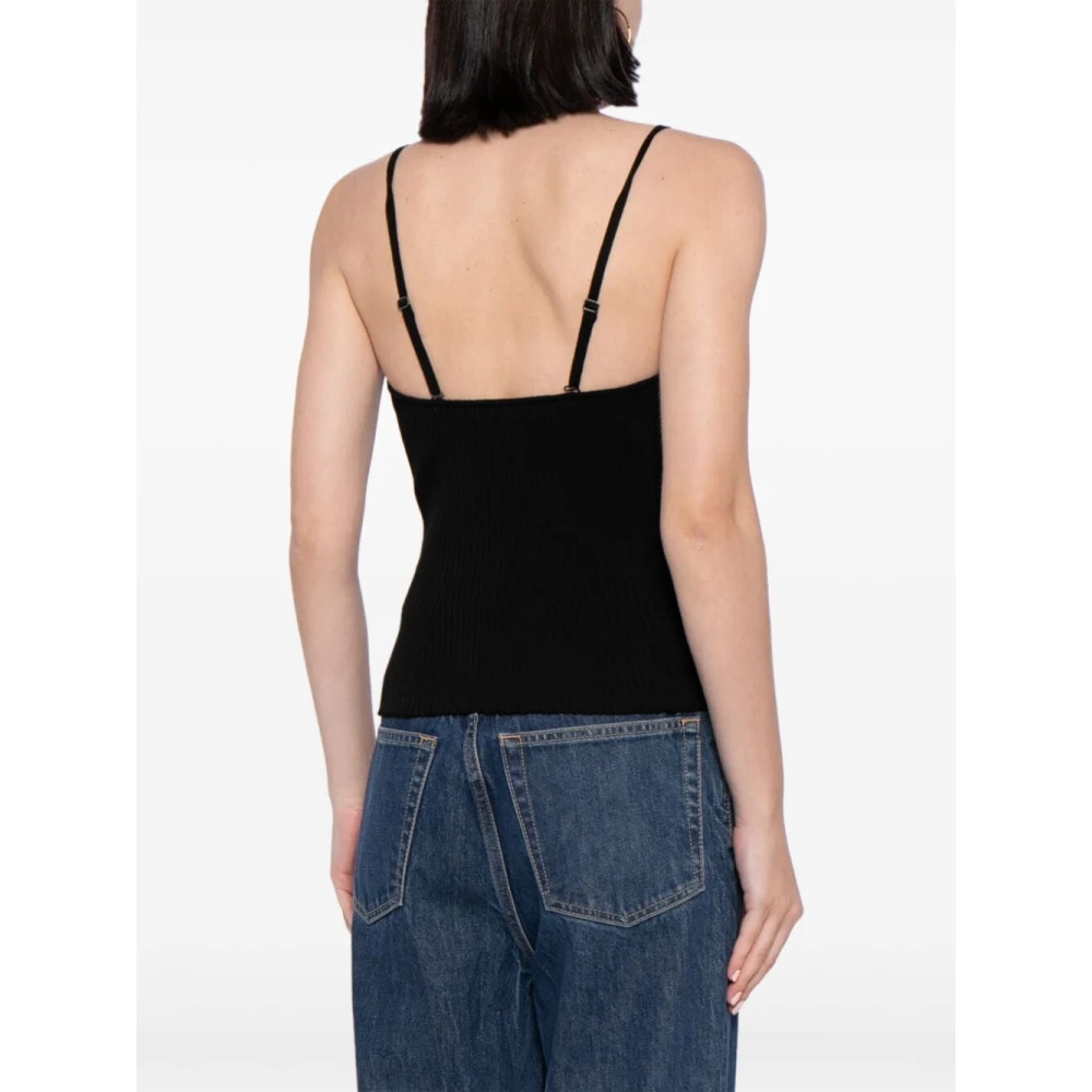 Emporio Armani Zwarte Gebreide Trui Black Dames