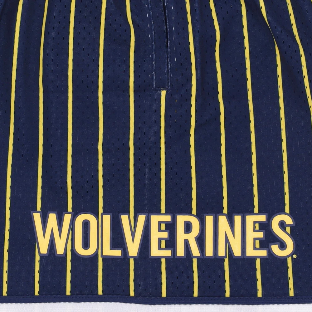 Mitchell & Ness Michigan Wolverines Basketbalshorts Blue Heren