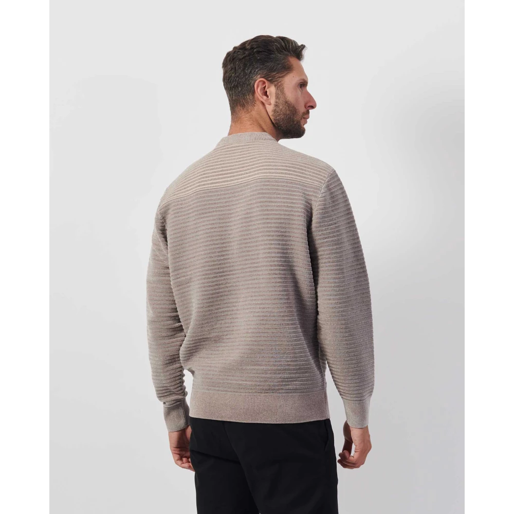 Armani Exchange Gestreepte Grijze Trui Gray Heren
