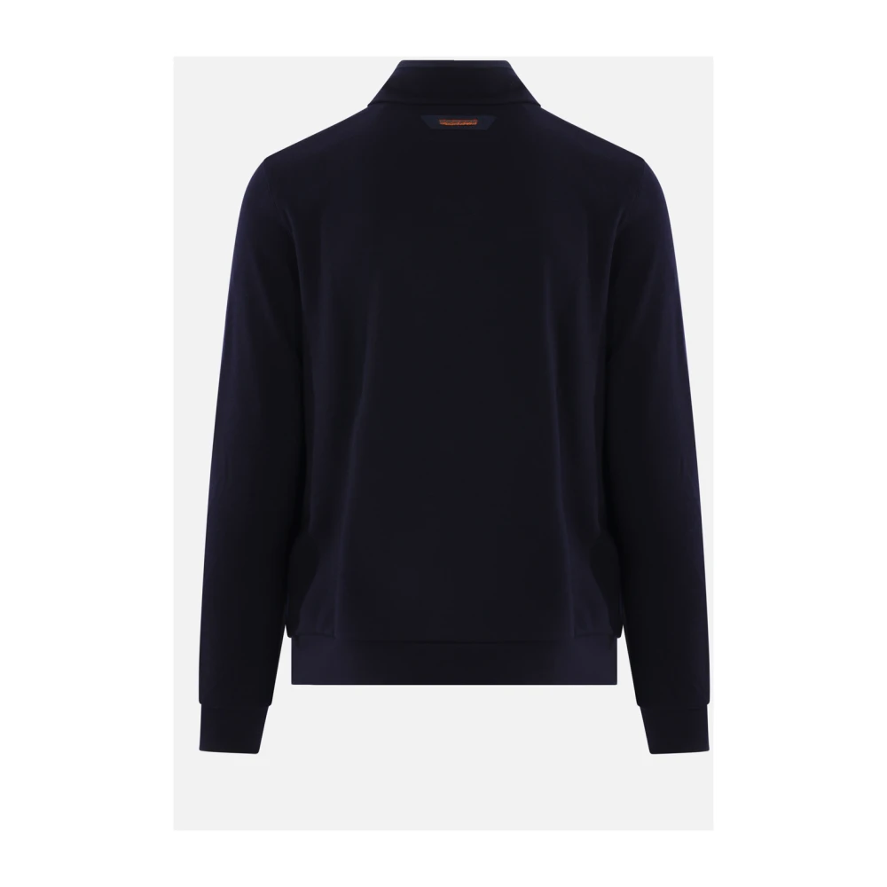 Sease Blauwe Wollen Trui Hoge Hals Lange Mouw Blue Heren