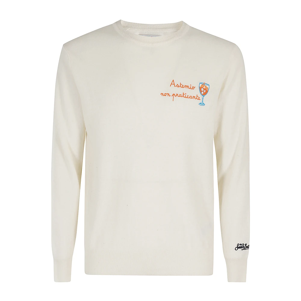 MC2 Saint Barth Lichte Crew Neck Sweater White Heren