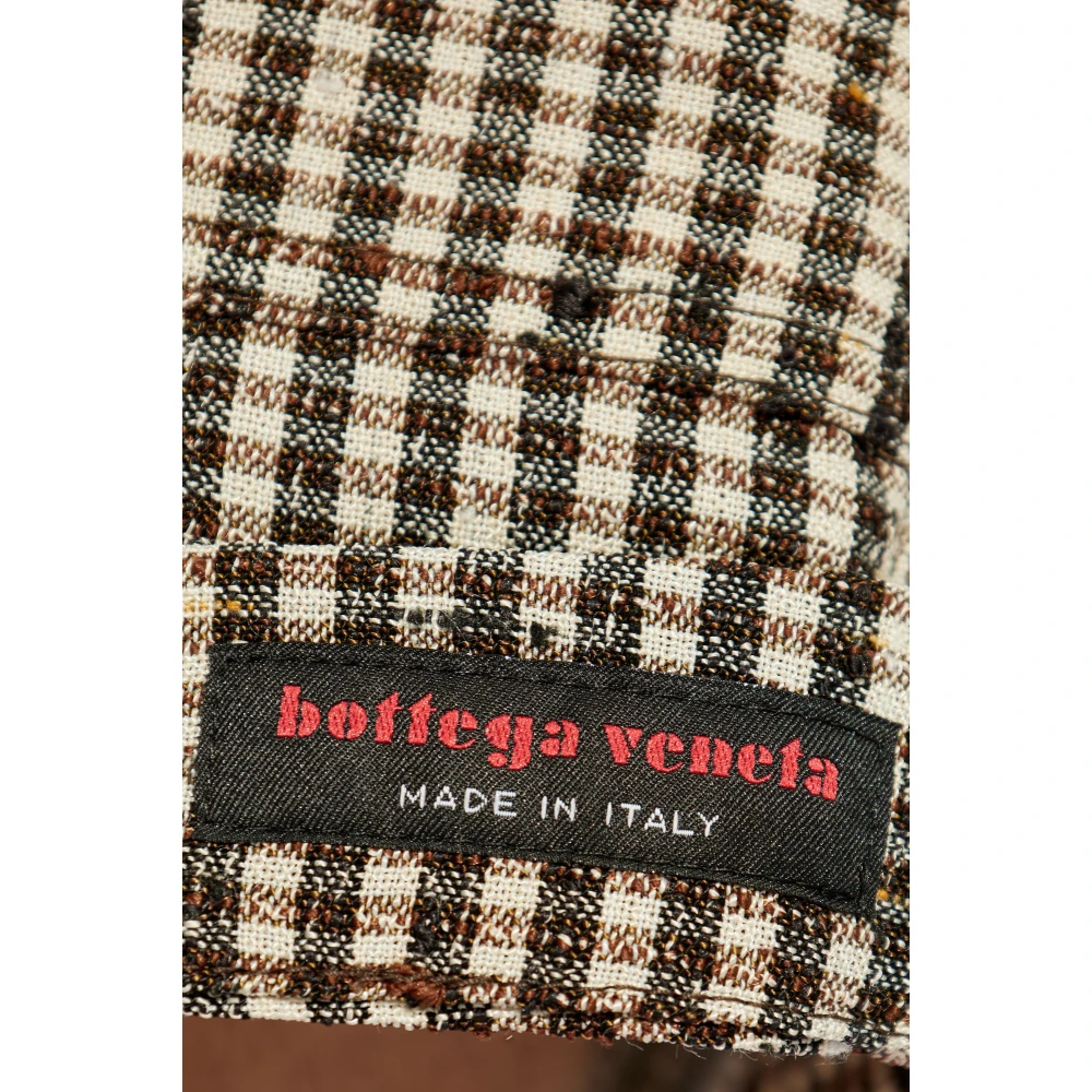 Bottega Veneta Geruite shorts Beige Heren