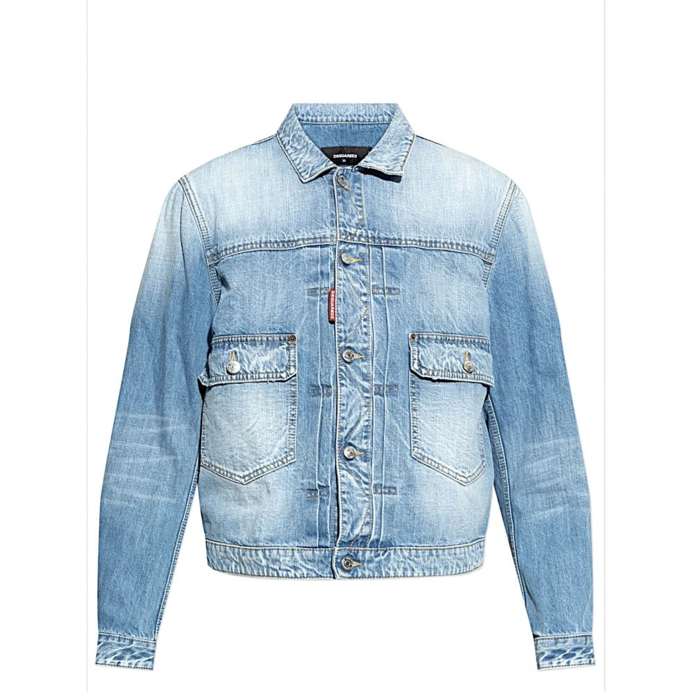 Dsquared2 Men's Blue Denim Jackets, L, Giacca