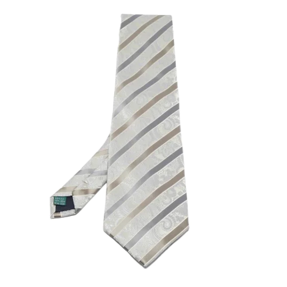 Valentino Vintage Pre-owned Silk home-office Gray Heren