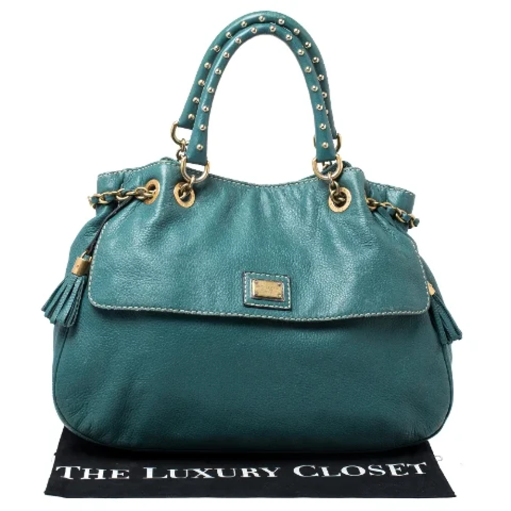 Dolce & Gabbana Pre-owned Leather shoulder-bags Green Dames