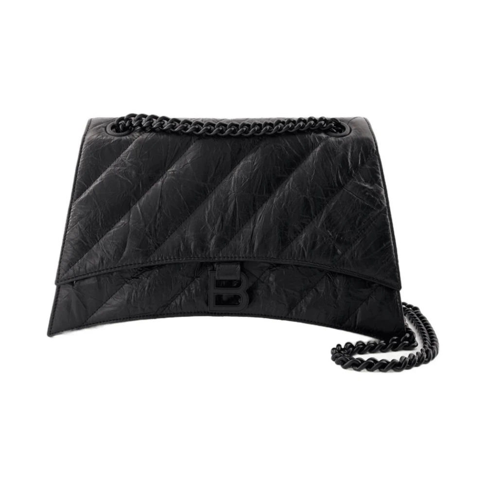 Balenciaga Women's Black Quilted Leather Shoulder Bag In - Cross Body Bags - One Size - Bags