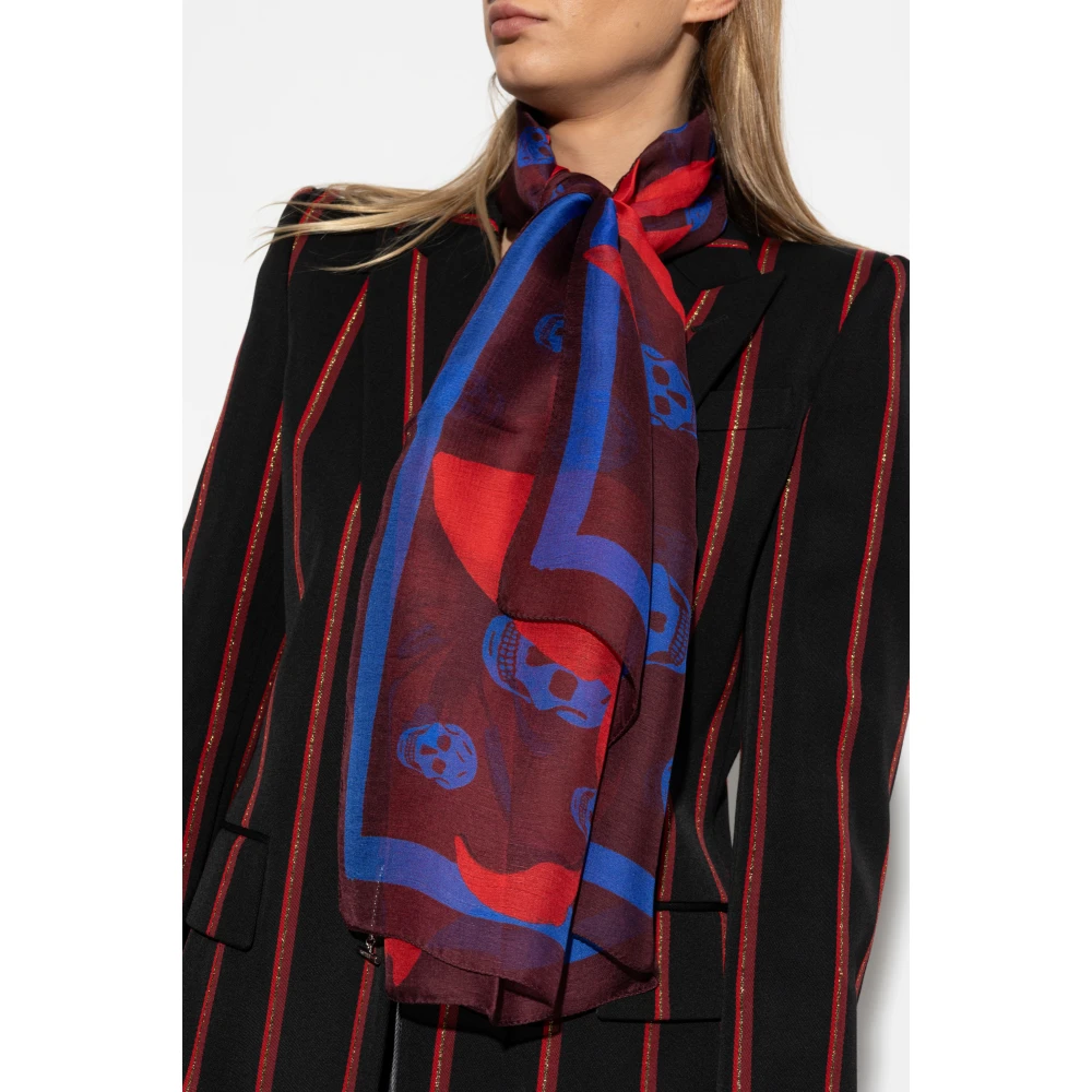 alexander mcqueen Zijden sjaal Red Dames