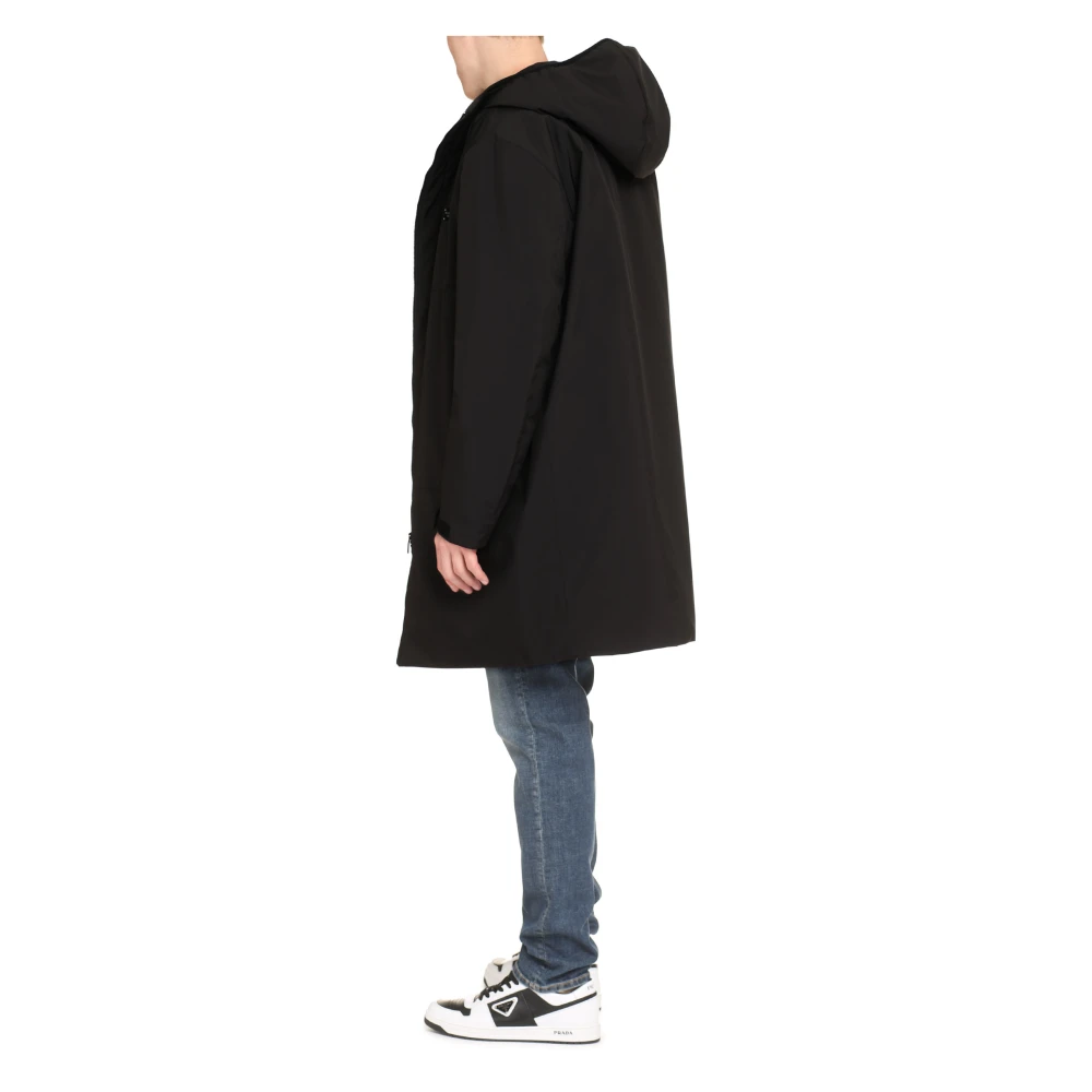 Dolce & Gabbana Stijlvolle parka met capuchon Black Heren