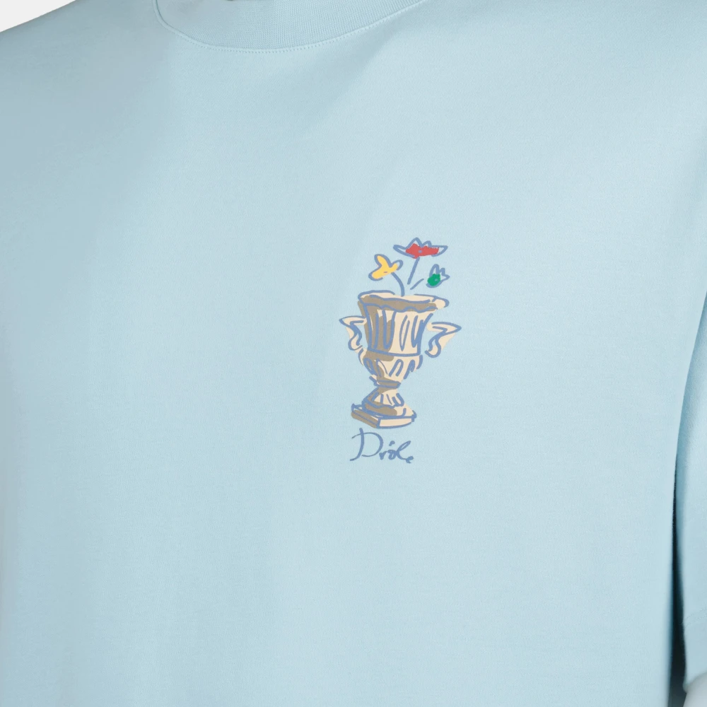 Drole de Monsieur Lichtblauwe T-shirt Vaas Lente-Zomer 2025 Blue Heren
