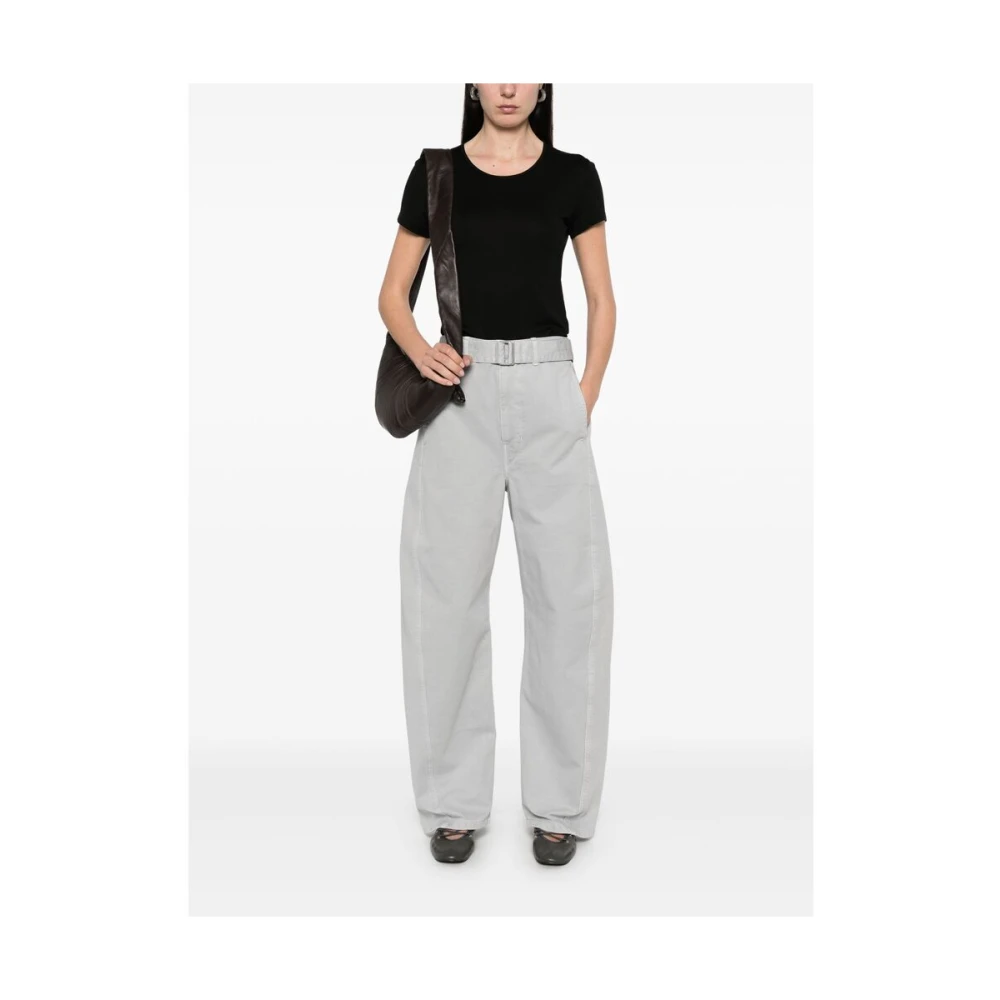 Lemaire Zwarte Ronde Hals Korte Mouw T-shirt Black Dames