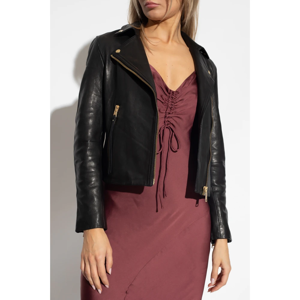 AllSaints Dalby Lederen Jas Black Dames