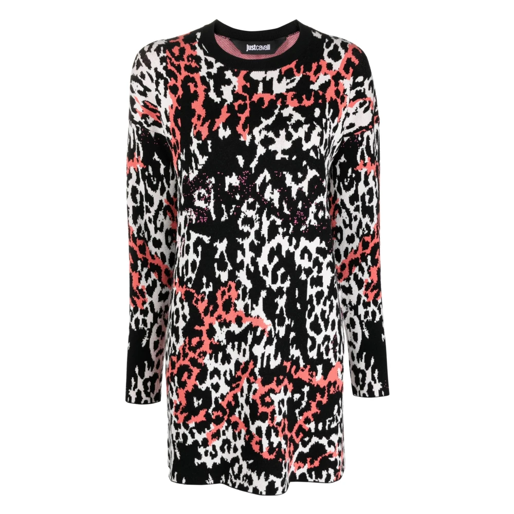 Just Cavalli Women's Multicolour Mini Dress With Long Sleeves
