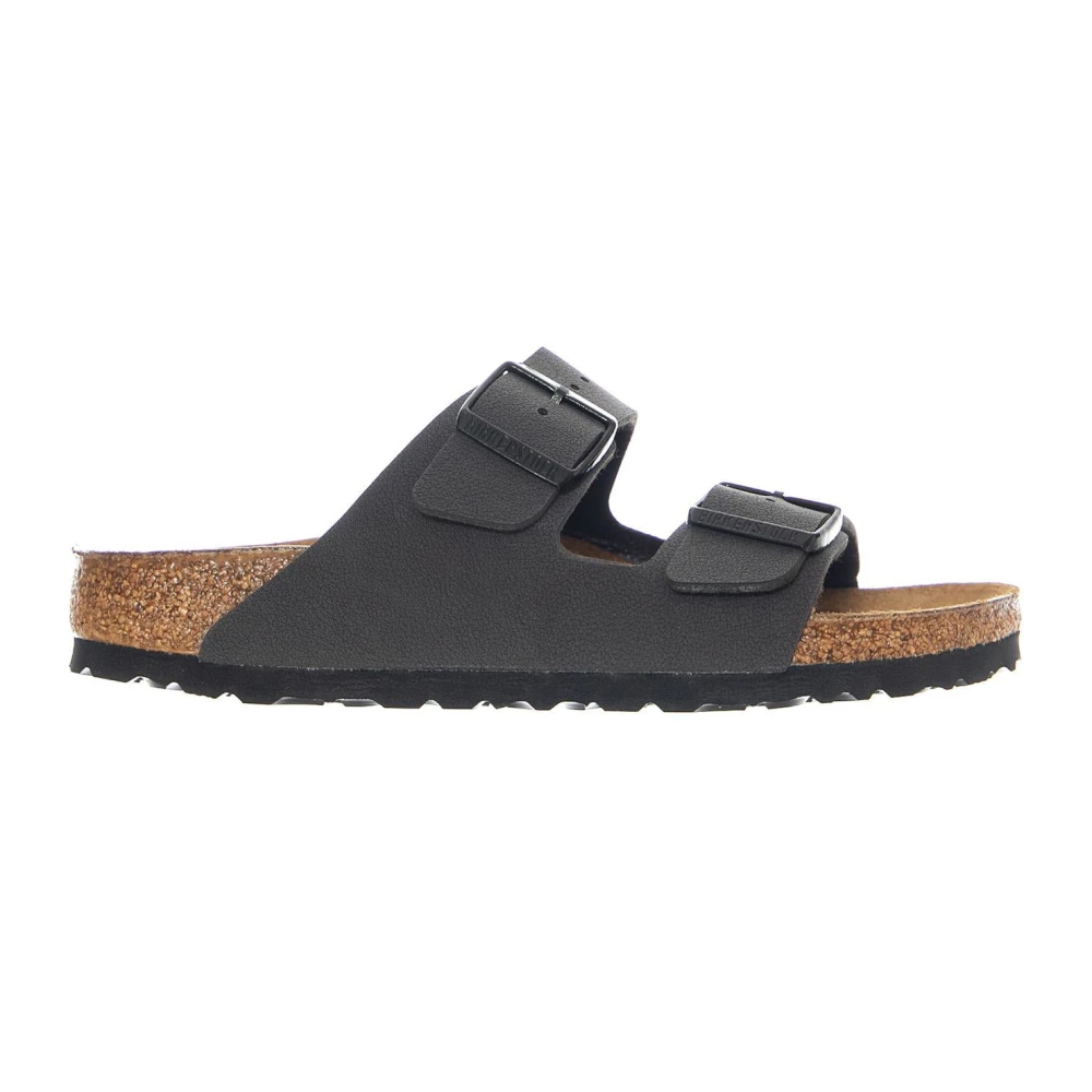 Birkenstock Men's Gray Sliders, 10 Uk, Arizona Birko Flor Narrow Fit