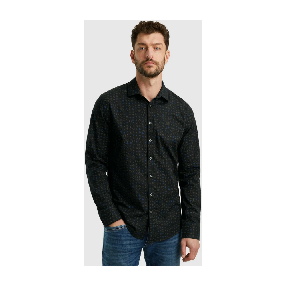 PME Legend Gedrukte Poplin Overhemd Lange Mouw Multicolor Heren