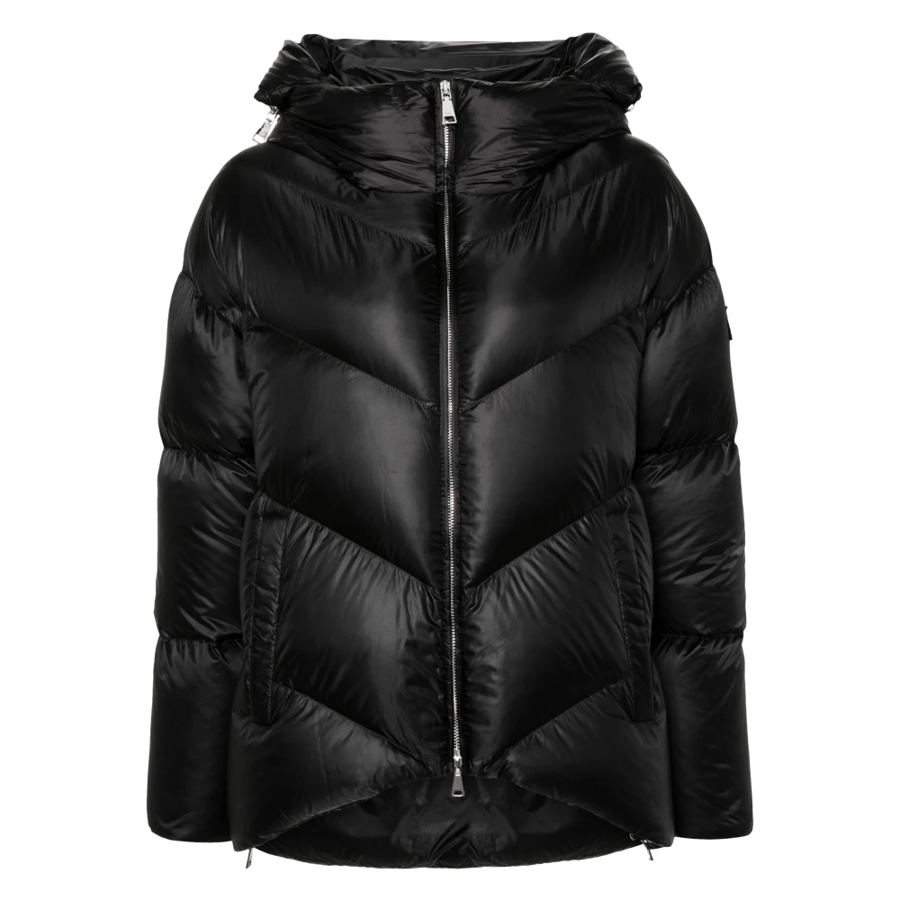 Add Hooded Zip-jack met Logo Print Black Dames