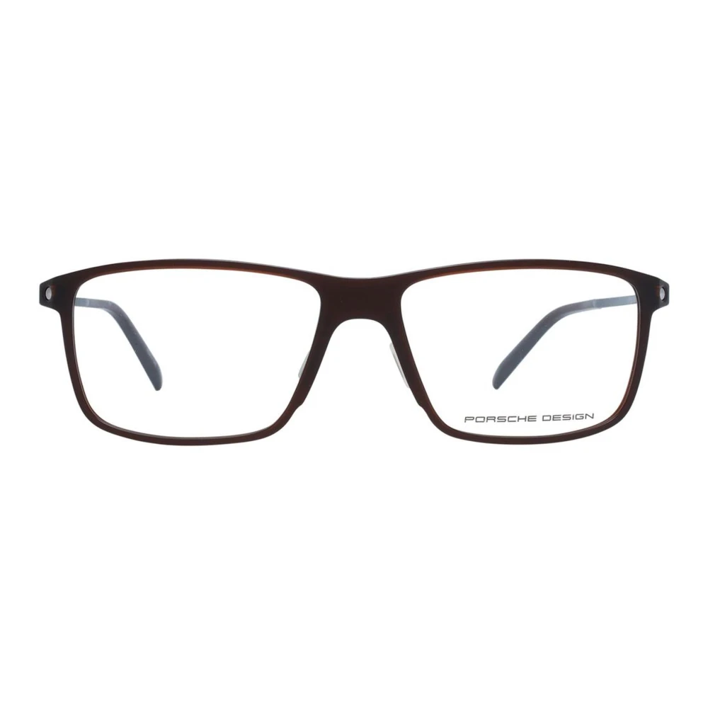 Porsche Design Bruine Trapezium Optische Frames met Hoes Brown Heren