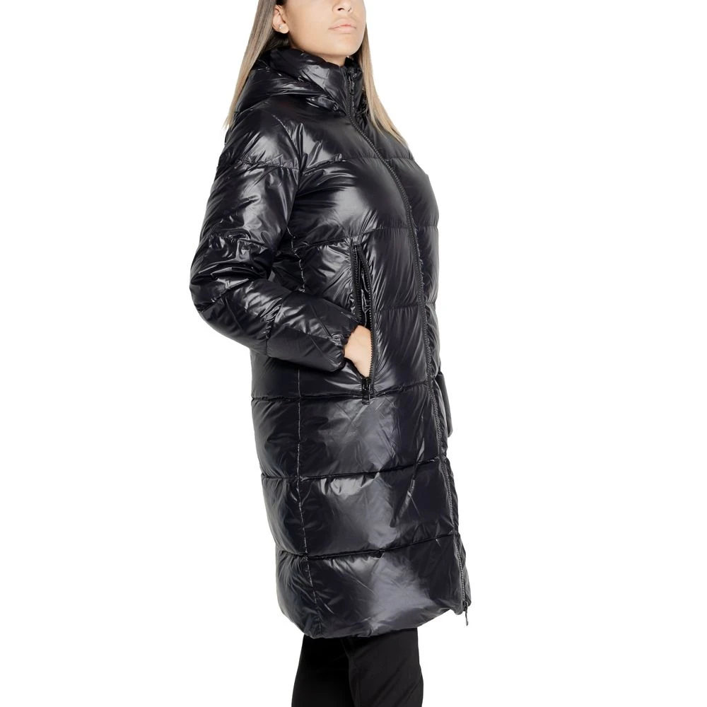 Armani Exchange Zwarte Polyamide Dames Herfst Winter Jas Black Dames