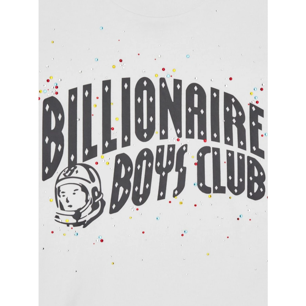 Billionaire Wit Logo Print Crew Neck T-shirts White Heren