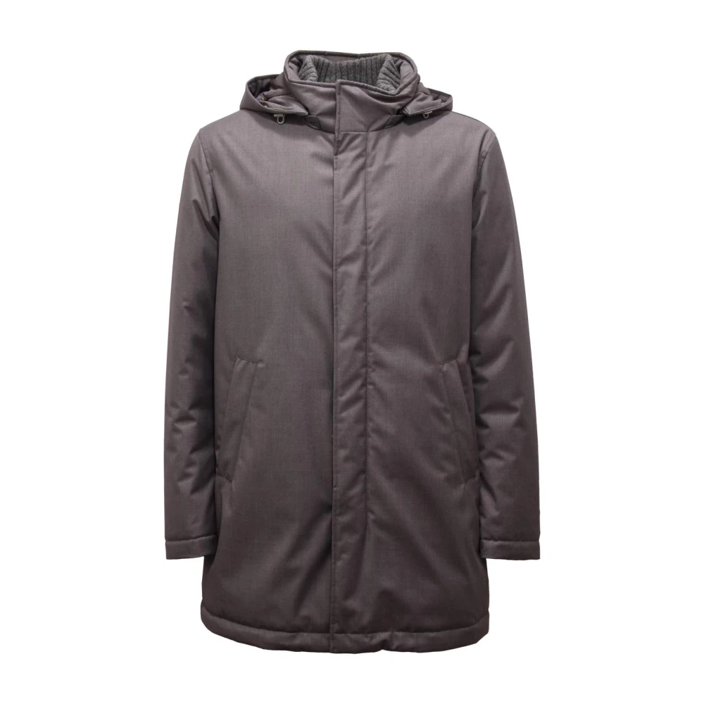 Herno Men's Gray Piumino Down Half Coat - Parkas - 2XL - Coats