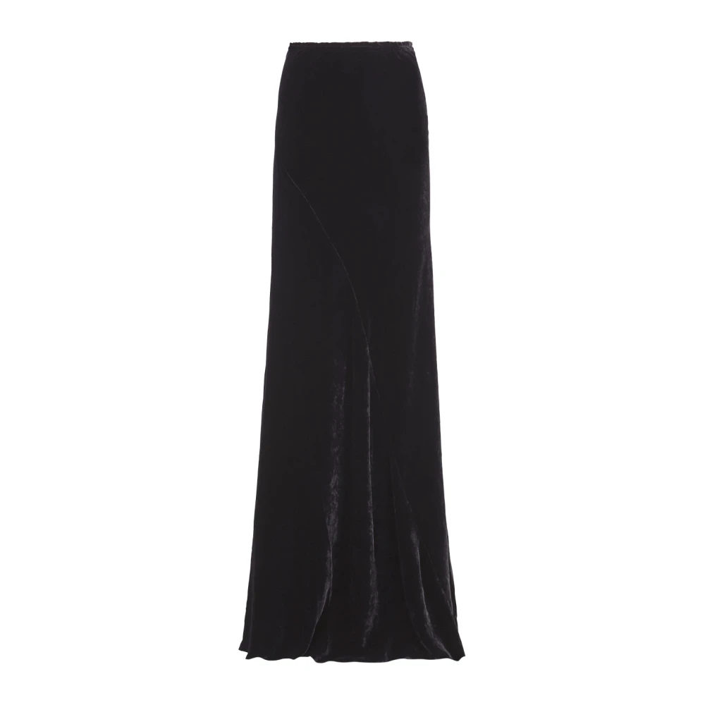 Cortana Women's Black Roisin, Long Velvet Skirt