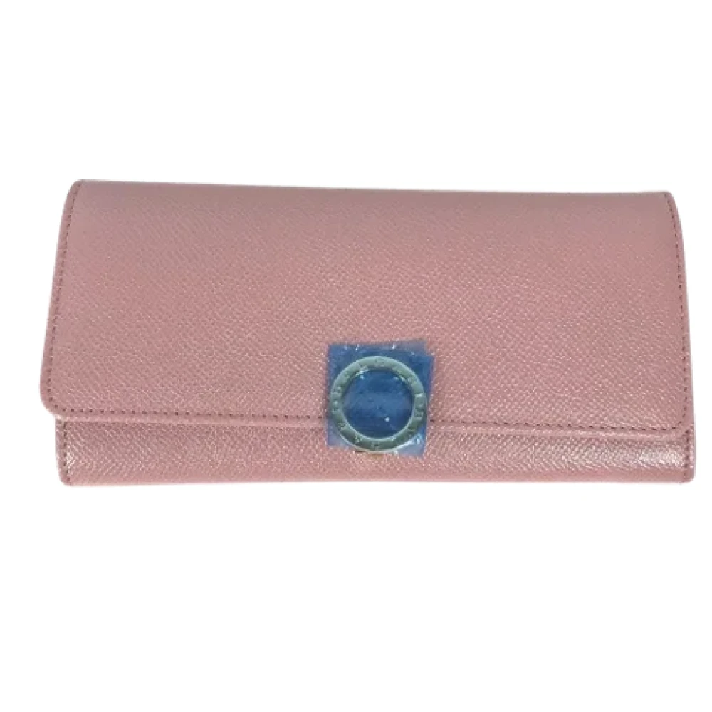 Bvlgari Vintage Pre-owned Leather wallets Pink Dames