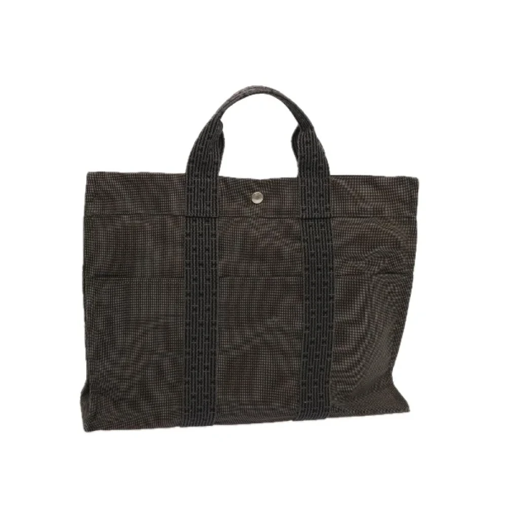 Hermès Vintage Pre-owned Cotton handbags Gray Dames