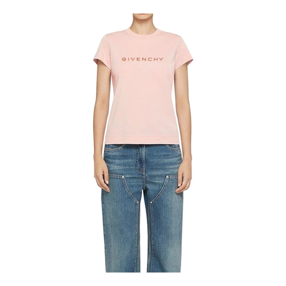 Givenchy Roze Slim 4G T-Shirt Pink Dames