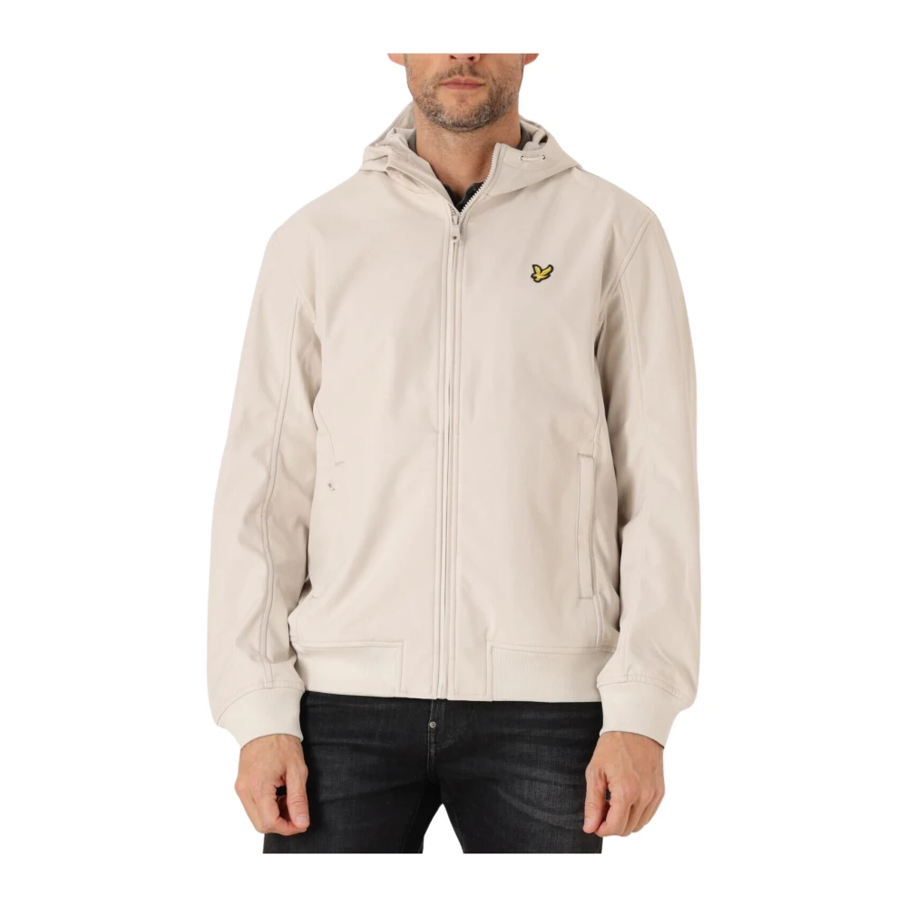 Lyle & Scott Beige Mesh Back Softshell Jas Beige Heren